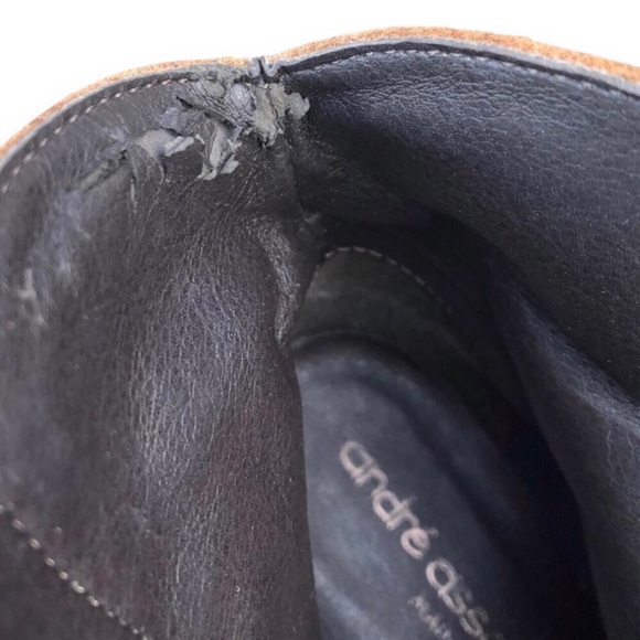 Andre Assous Fringe Suede Heeled Ankle Boots Size 7 US / 37 EU - Picture 10 of 10